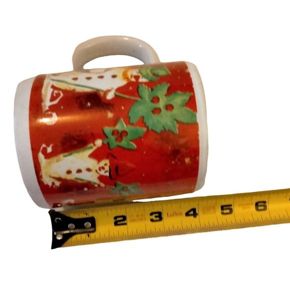 Snowman Coffee Tea Holiday Cup Mug Red White Test Rite International Stoneware - Picture 6 of 6